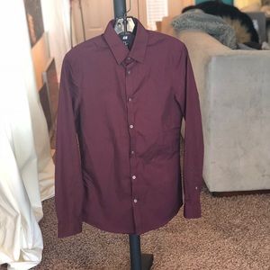 Maroon button down H&M shirt